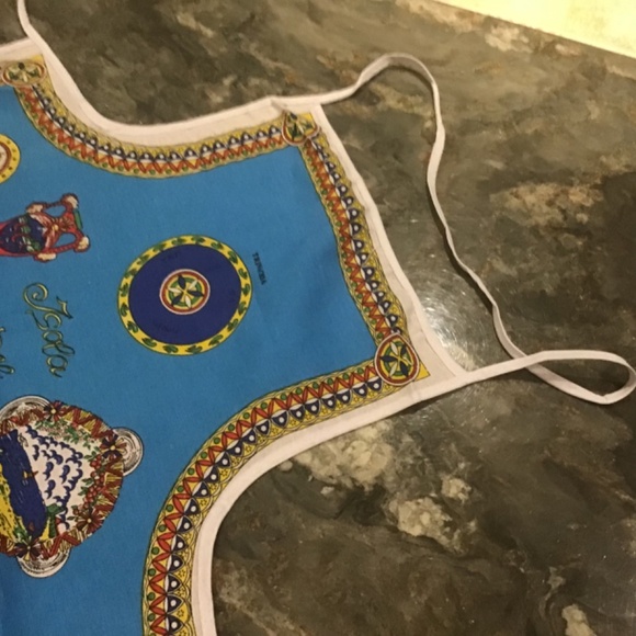 Souvenir Italy Sicily Cotton Apron, Cooking or Decorative Apron New - Picture 6 of 8